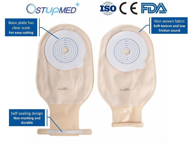 Tipo integrato di sacca per stomia monopezzo